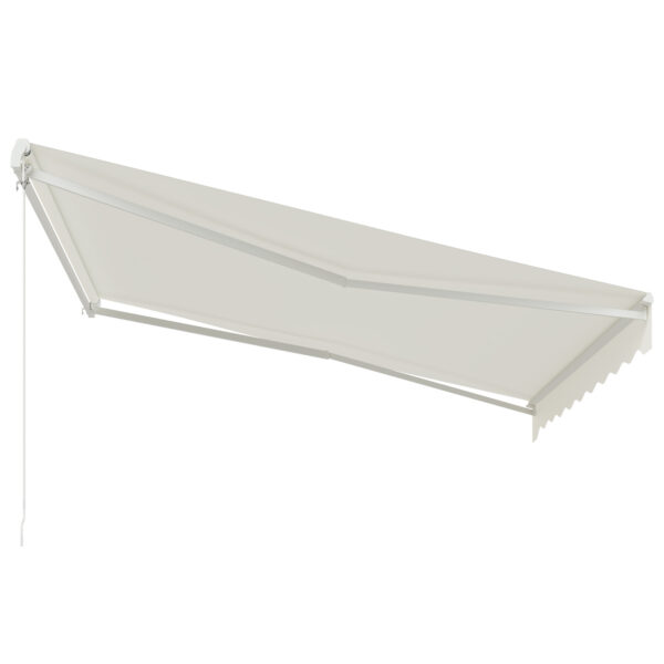 Auvent rétractable électrique 12'x10', Système Hybride avec Télécommande et Manivelle - Crème - Image 2